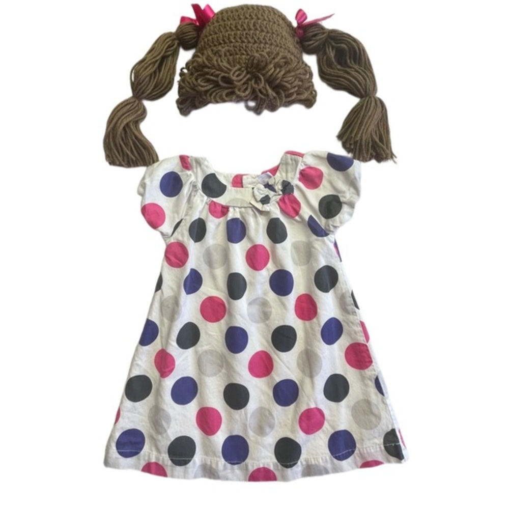 Cabbage Parch Kids inspired hat/wig and dress set baby size 12 mo